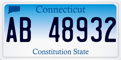 CT license plate AB48932