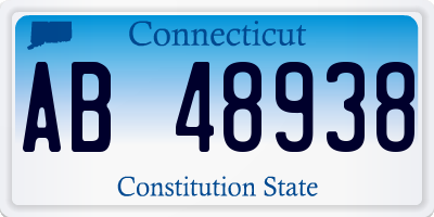 CT license plate AB48938
