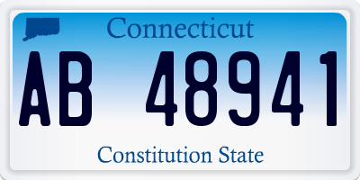 CT license plate AB48941
