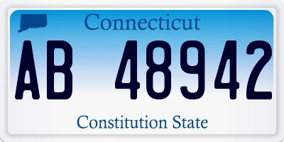 CT license plate AB48942