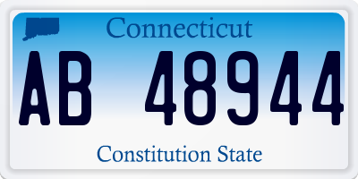 CT license plate AB48944