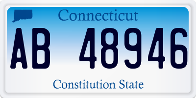 CT license plate AB48946