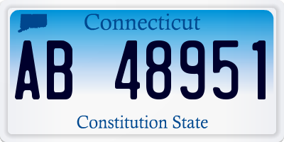 CT license plate AB48951