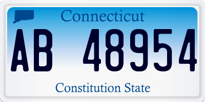 CT license plate AB48954