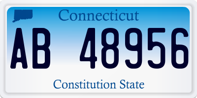 CT license plate AB48956