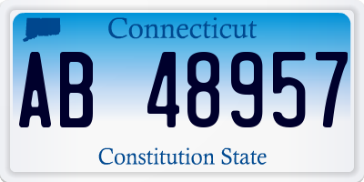 CT license plate AB48957