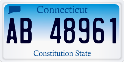 CT license plate AB48961