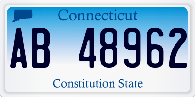 CT license plate AB48962