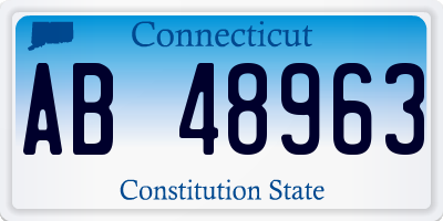 CT license plate AB48963