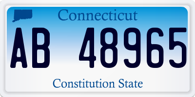 CT license plate AB48965