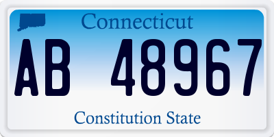 CT license plate AB48967