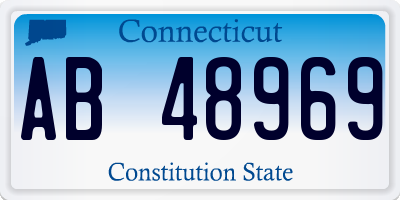 CT license plate AB48969