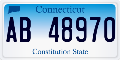 CT license plate AB48970