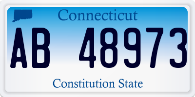 CT license plate AB48973