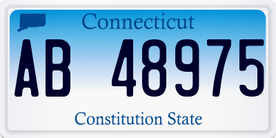 CT license plate AB48975