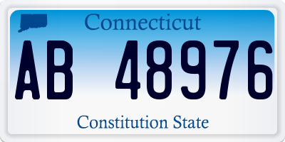 CT license plate AB48976