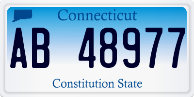 CT license plate AB48977