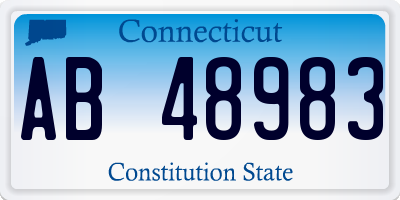 CT license plate AB48983