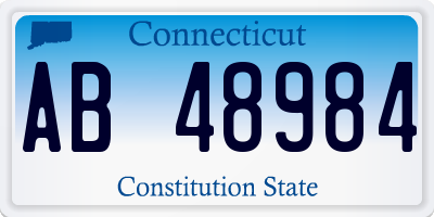 CT license plate AB48984