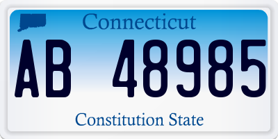 CT license plate AB48985