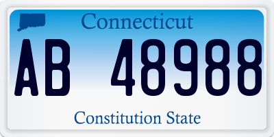 CT license plate AB48988