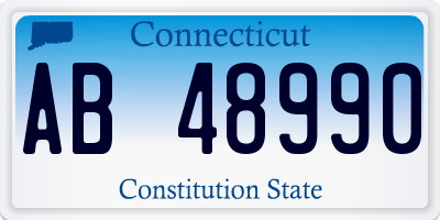 CT license plate AB48990