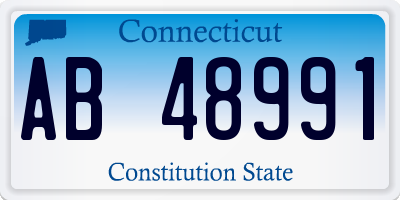 CT license plate AB48991