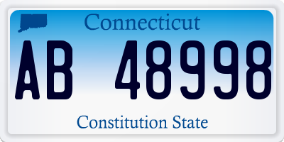 CT license plate AB48998