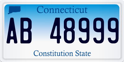 CT license plate AB48999