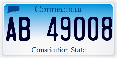 CT license plate AB49008