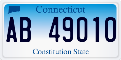 CT license plate AB49010