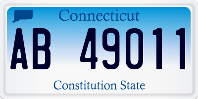 CT license plate AB49011