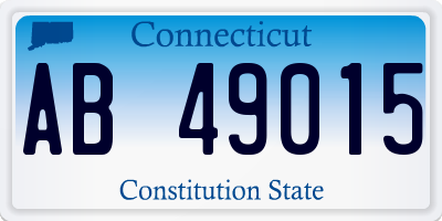 CT license plate AB49015