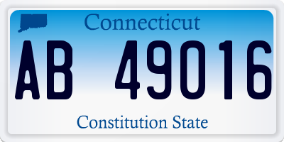 CT license plate AB49016