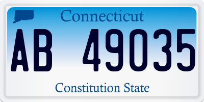 CT license plate AB49035