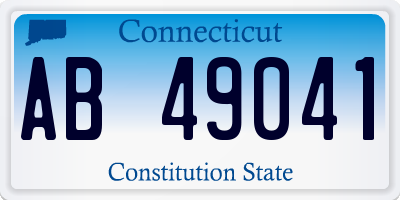 CT license plate AB49041