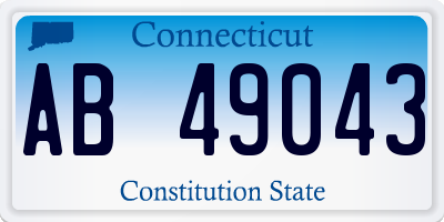 CT license plate AB49043