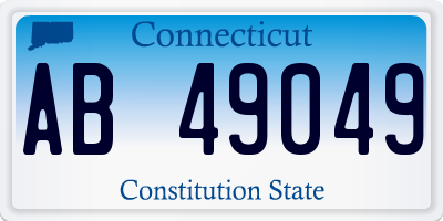 CT license plate AB49049