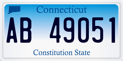 CT license plate AB49051