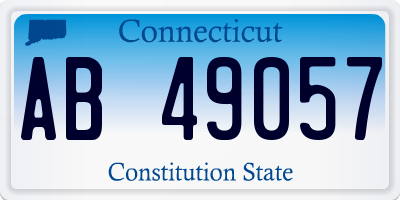 CT license plate AB49057