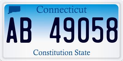 CT license plate AB49058