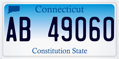 CT license plate AB49060