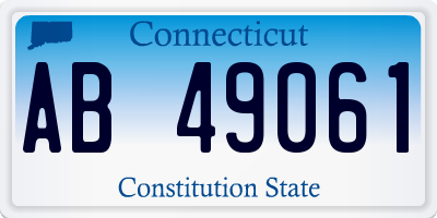 CT license plate AB49061