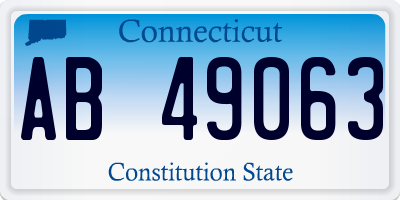 CT license plate AB49063