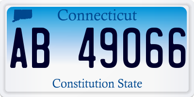 CT license plate AB49066