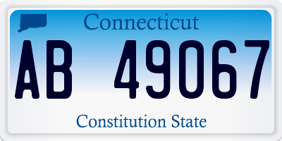 CT license plate AB49067