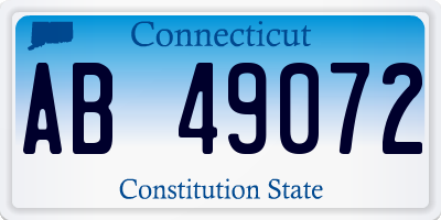 CT license plate AB49072