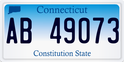 CT license plate AB49073