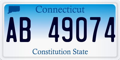 CT license plate AB49074