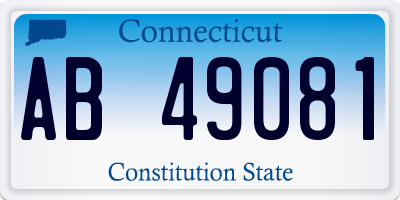 CT license plate AB49081